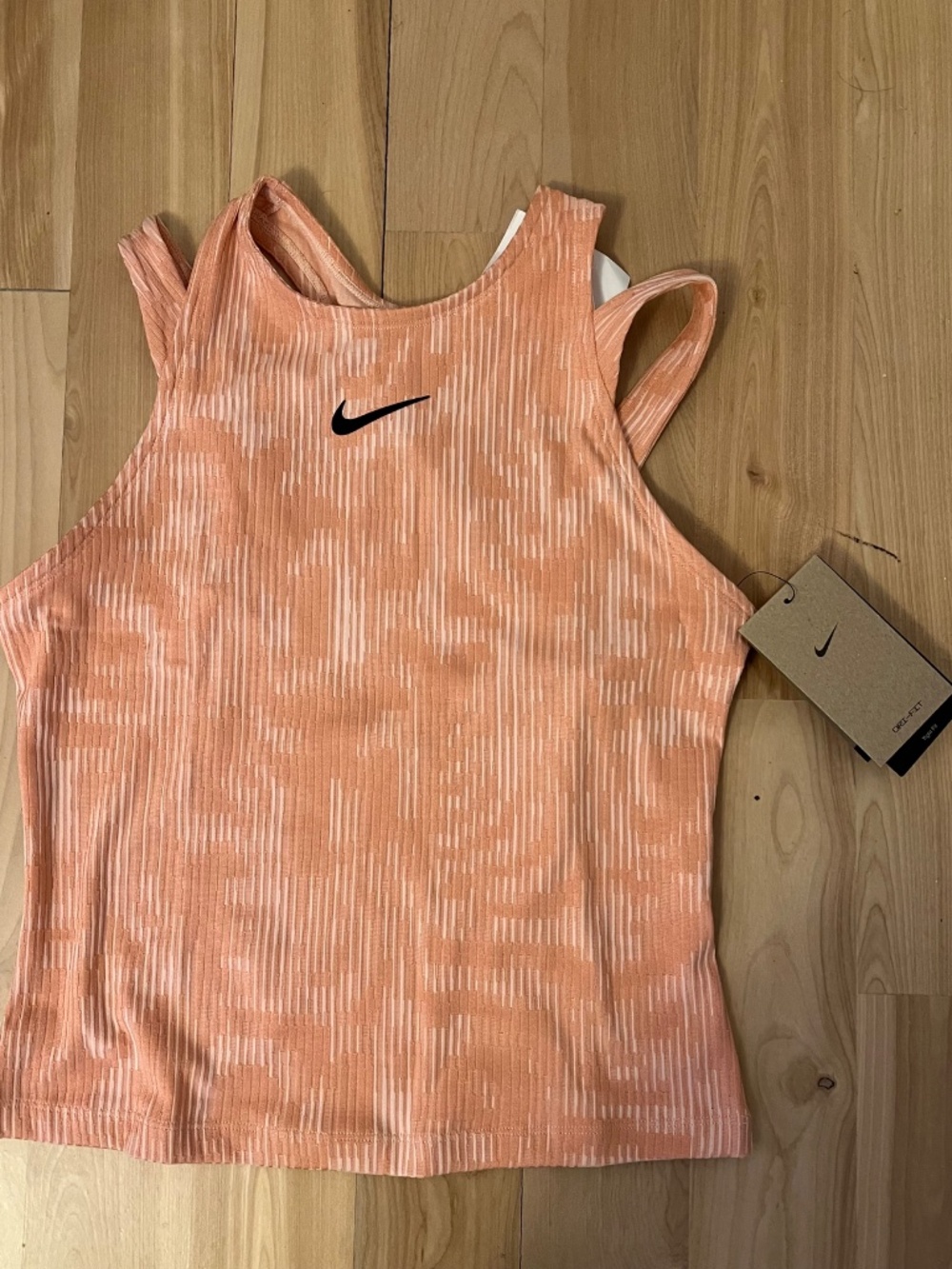 Nike Orange  Ribbed Tank Top - Picture 2 of 3